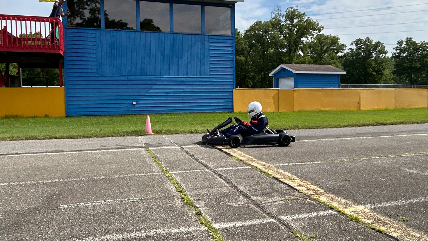 Owen Neisel kart racing action shot